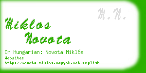 miklos novota business card